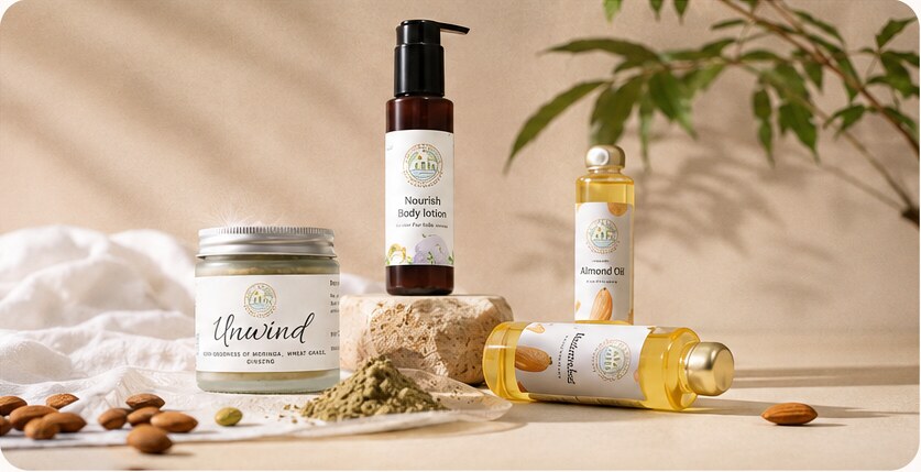 Earthenspring skincare products with botanical ingredients